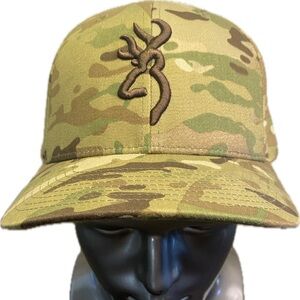 BROWNING Hunting Deer Logo Camo Cap SnapBack Hat Camouflage